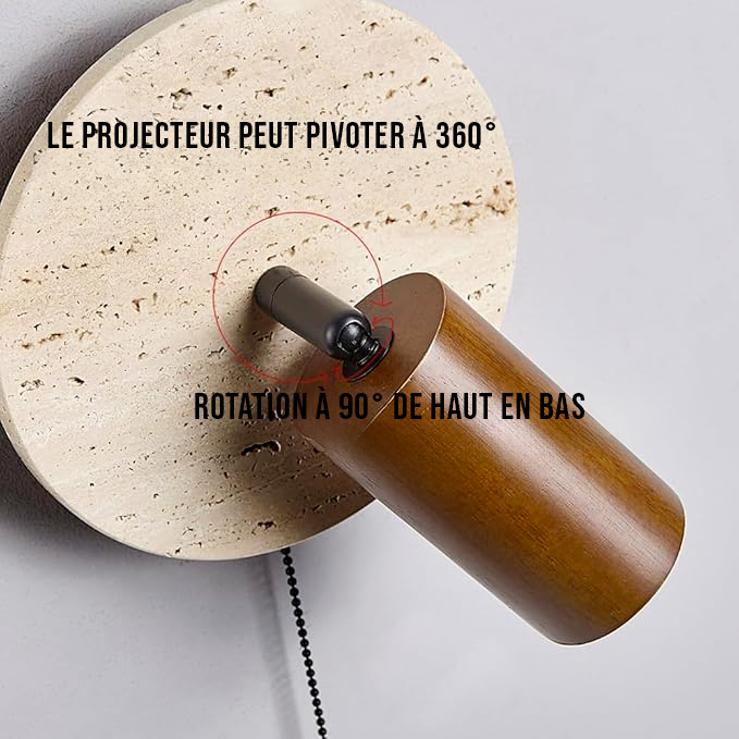 Aura - Applique murale travertin