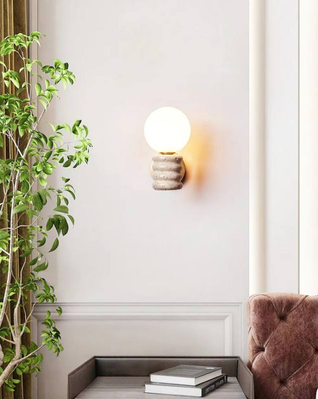 Cupola - Applique murale travertin