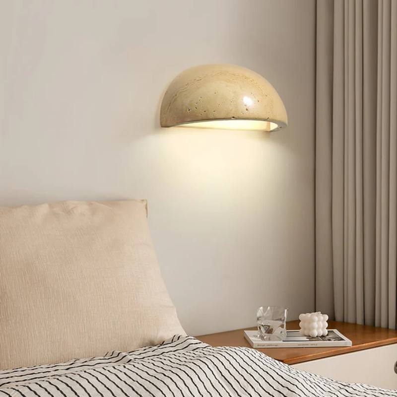 Demi lune - Applique murale travertin