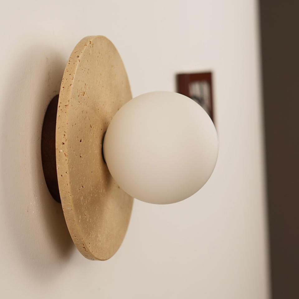 Enki - Applique murale travertin