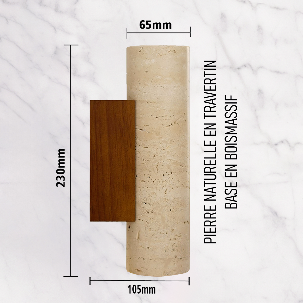 Cilaos - Applique murale travertin