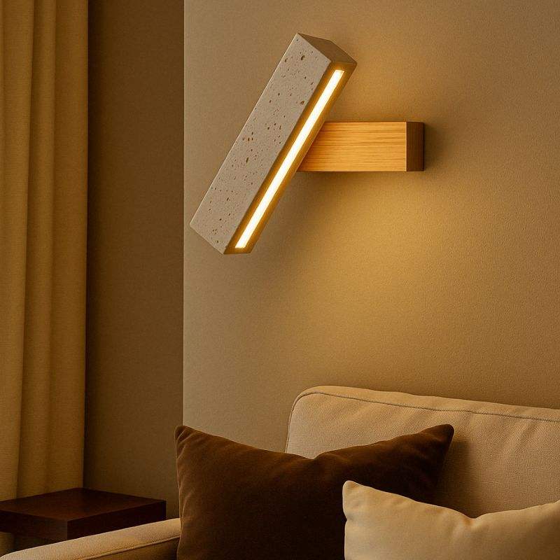 Rayon de roche - Applique murale travertin