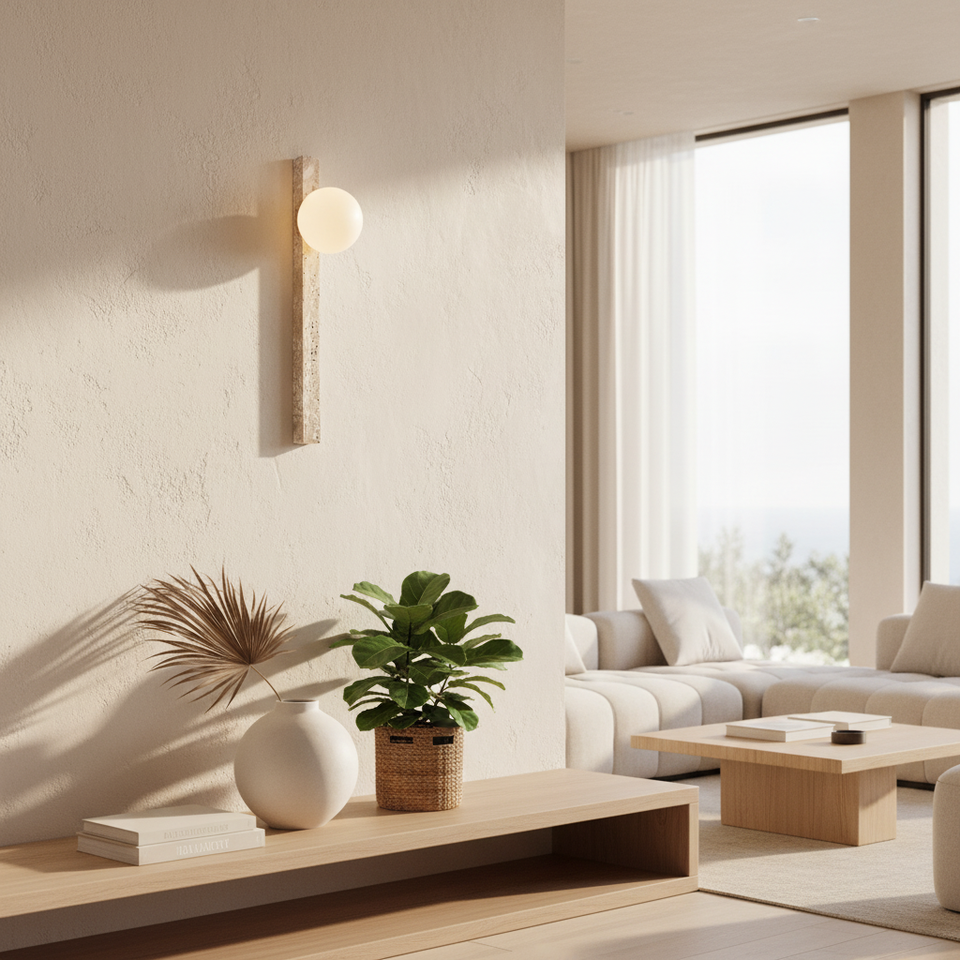 Taiyo - Applique murale travertin